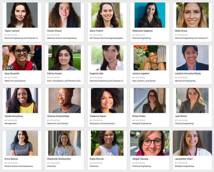 Collage of 20 headshots of WISDM Fellows