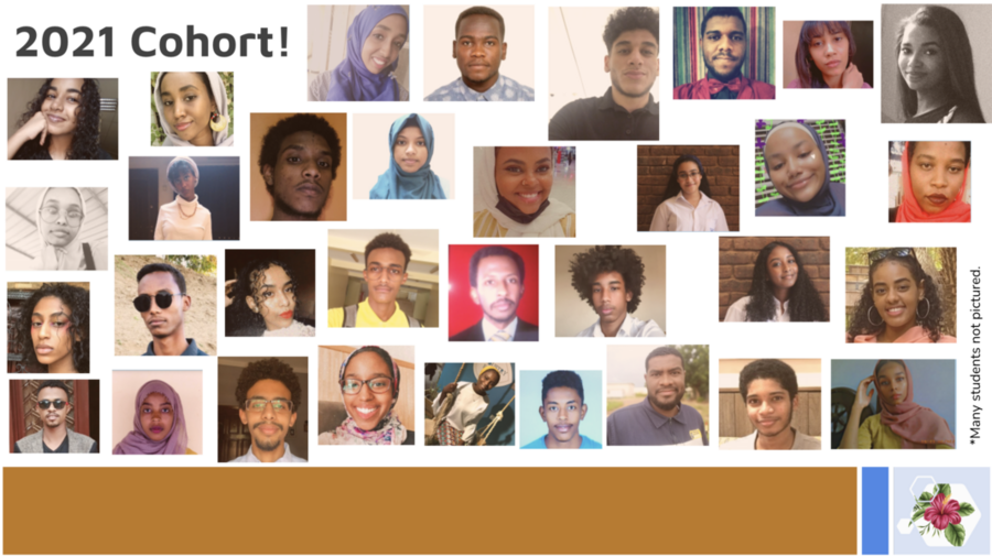 A collage of portrait photos of around 30 Global Teaching Lab Sudan participants