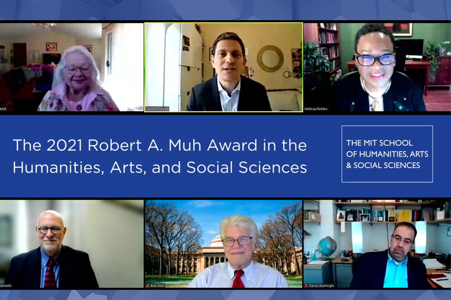 Berit Muh, David Milibrand, Melissa Nobles, Dick Samuels, Bob Muh, and Daron Acemoglu.