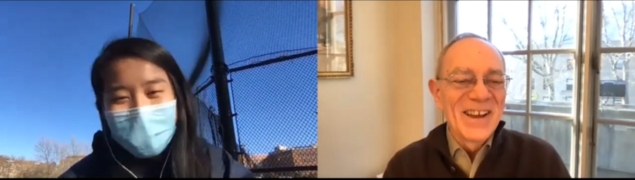 Screenshots of President Reif and Yu Jing Chen