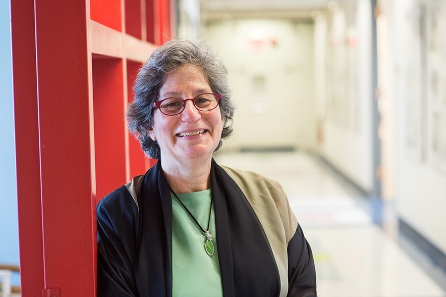 Professor Susan Solomon in a hallway