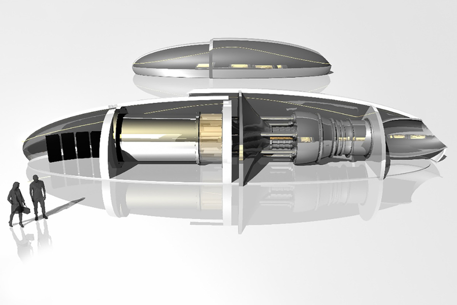 rendering of the MIT nuclear battery concept