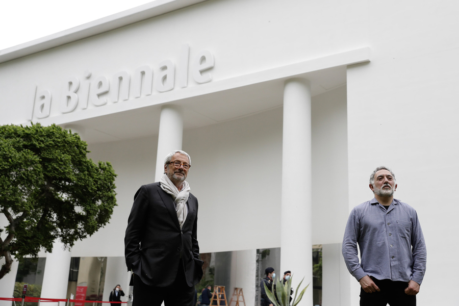 Hashim Sarkis, right, with Roberto Cicutto