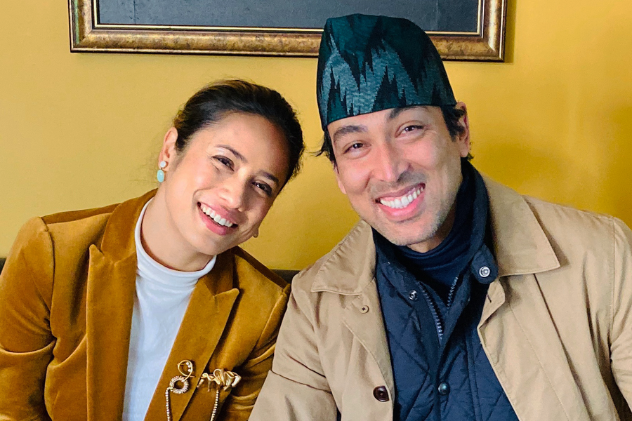 Photo of Dig Bijay Mahat and Rupa Shah smiling