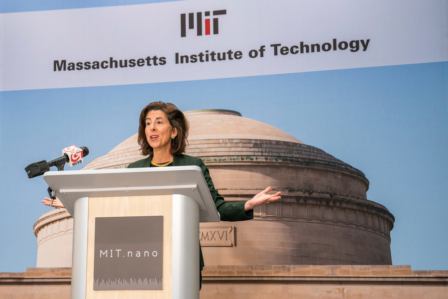 U.S. Secretary of Commerce Gina Raimondo speaking