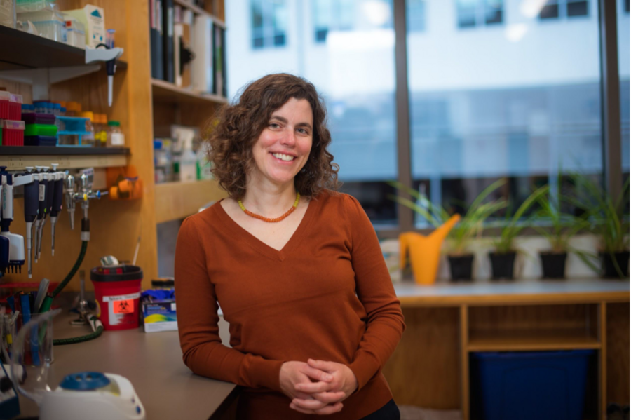 Photo of Mary Gehring standing in front of a window. 