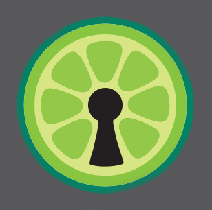 The logo for the Keylime cloud security software features the inside of a lime with a keyhole cut out in the center.