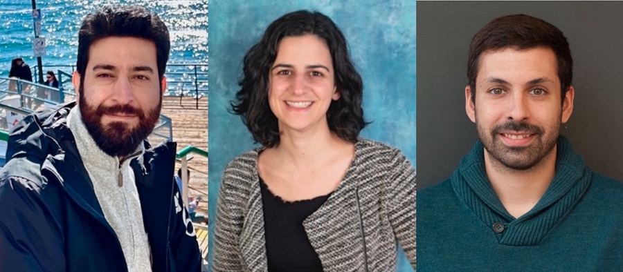 Side by side headshots of Luis Antonio Benítez, Carolina Cuesta-Lazaro, and Fernando Romero López