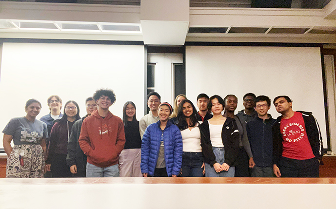 Group shot of the 16 members of the Code for Good Club