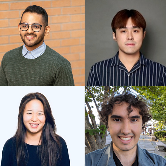 Headshots of Athul Paul Jacob, Maohao Shen, Victor Butoi, and Andi Peng.