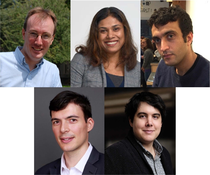 Headshots of the five authors of the paper
