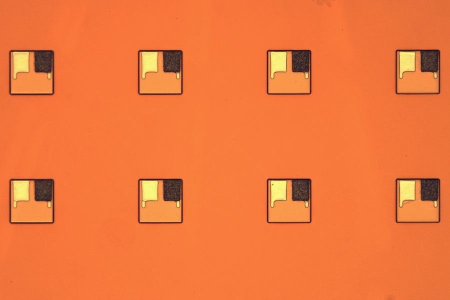 Eight square batteries in production.