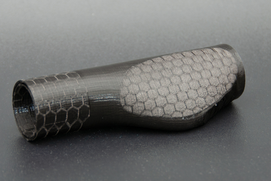 A multi-textured 3D-printed bike handle
