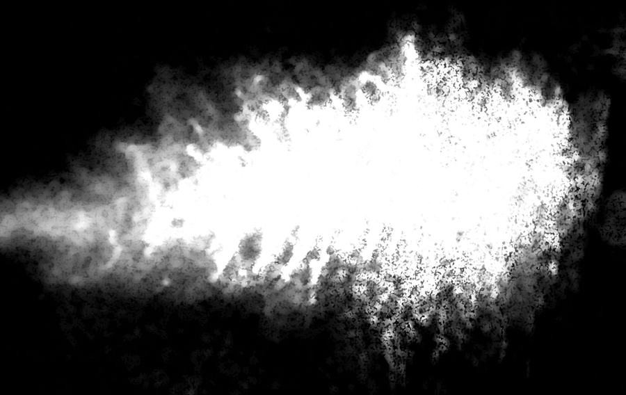 A "cloud" of a human cough