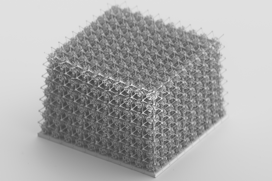 A micrograph of a block of woven material