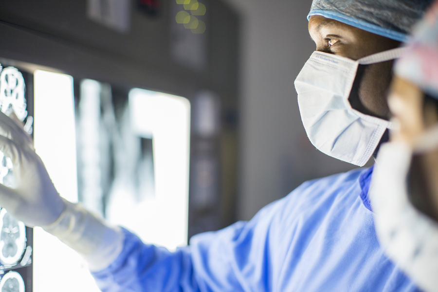 MIT researchers working on computer with medical images
