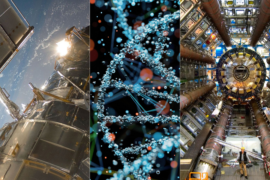 The Hubble Space Telescope, the Human Genome Project, and the Large Hadron Collider/CERN