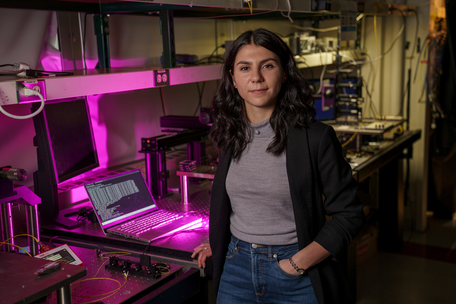Sabrina Corsetti working in a lab