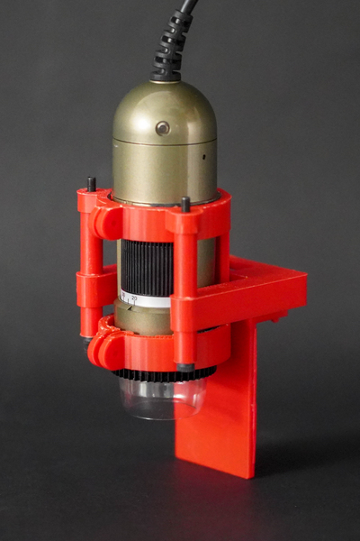 A digital microscope housed within a 3D-printed support