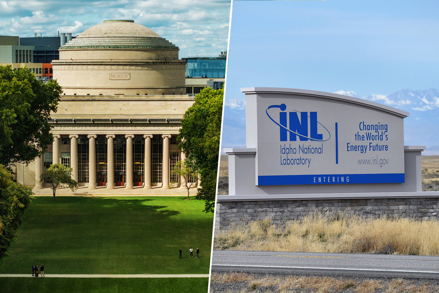 MIT’s Great Dome and a Idaho National Laboratory sign