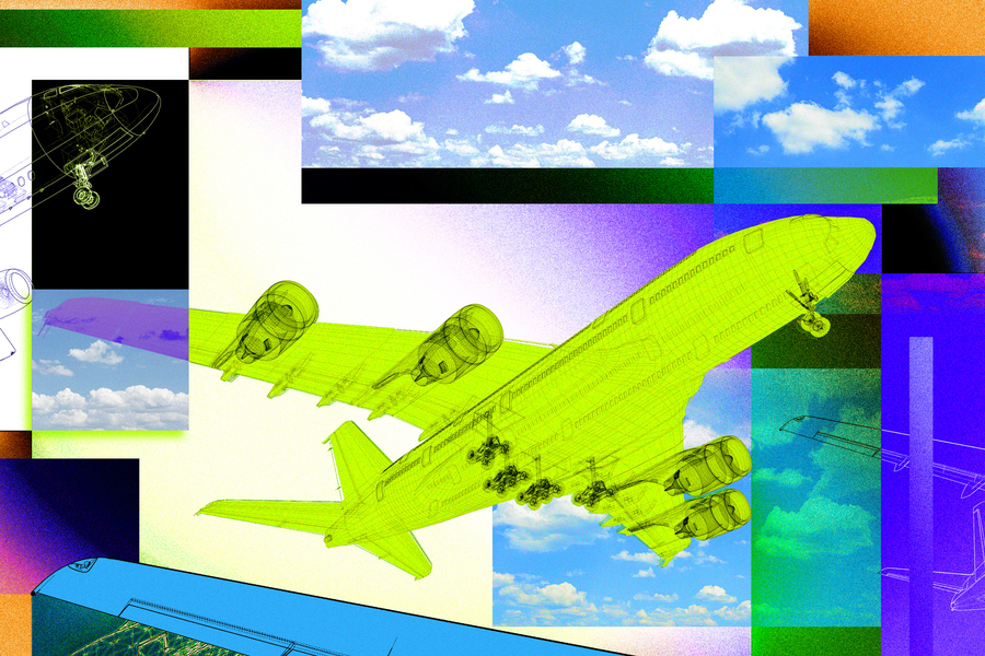 Collage of airplanes 