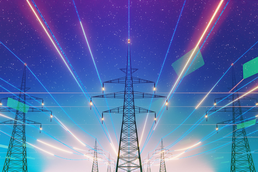 Stylized powerlines