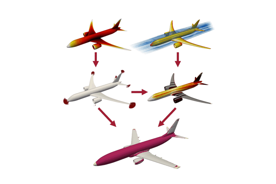 The stages in physics-based aircraft lightning zoning