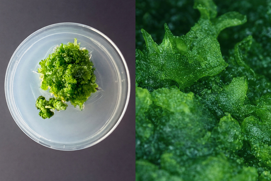 Agar dishes with cultures inside. 