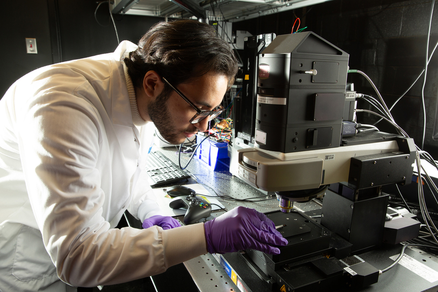 Seleem Badawy in lab.