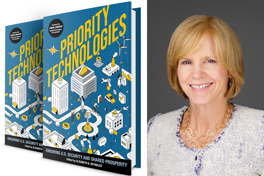 The book, “Priority Technologies: Ensuring U.S. Security and Shared Prosperity, ” and Elisabeth Reynolds.