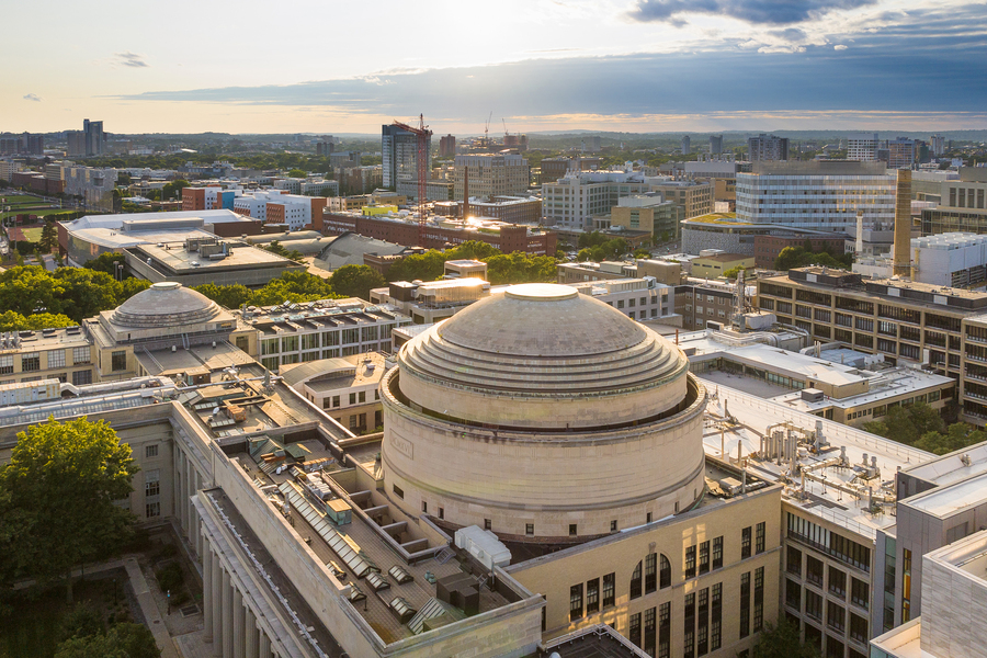 Aerial view of MIT campus