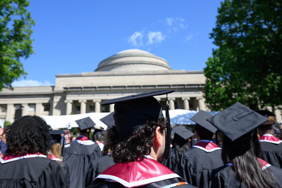 Graduates in front of the Great Dome