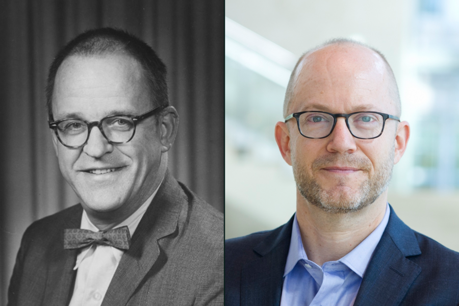 Grayscale headshot of Max Millikan and color headshot of Evan Lieberman