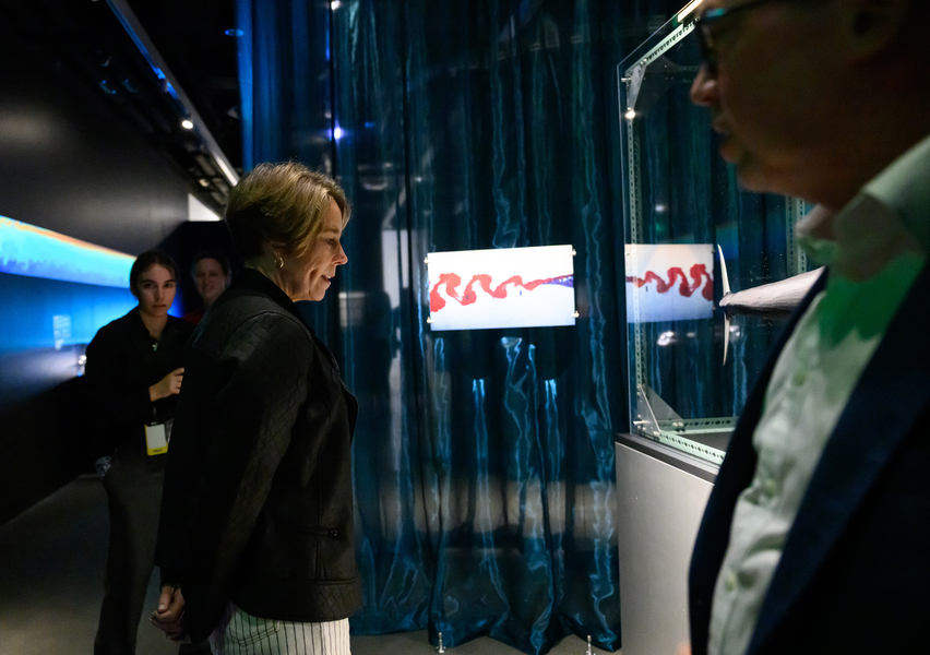 Gov. Maura Healey touring the MIT Museum