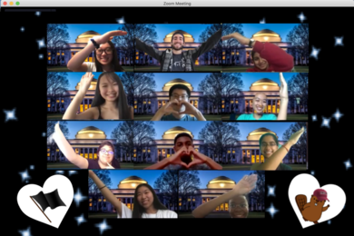 First-year group meeting on Zoom