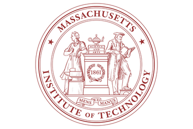MIT seal featuring two individuals and "science and arts" and "mens et manus" on a white background