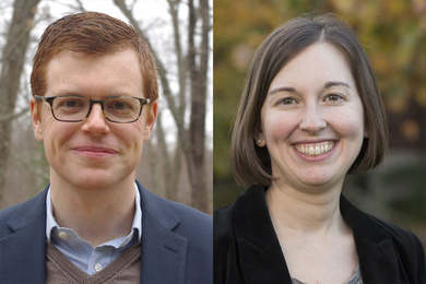 Portrait photos of Ben Armstrong, left, and Julie Shah