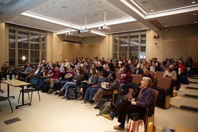 review of related literature about science example In a small auditorium, about 100 people sit listening to a speaker who is out of frame