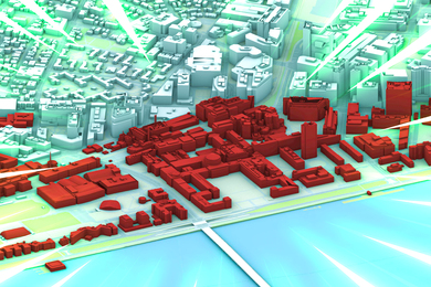 A rendering shows the MIT campus and Cambridge, with MIT buildings in red.