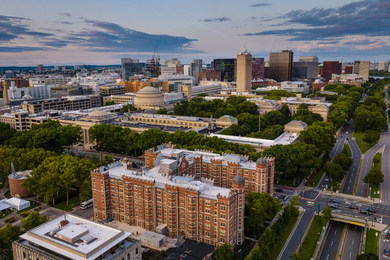 Aerial view of campus.