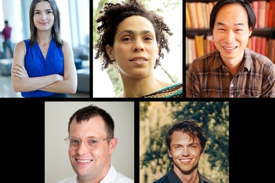 Five portrait photos of MIT faculty