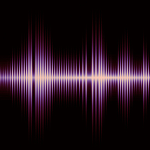 audio wave purple on black