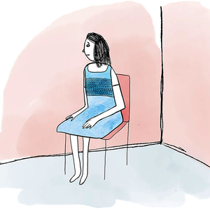 women alone sitting