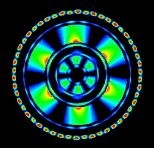 Electromagnetic field for a light mode travelling through an all-dielectric coaxial cable. The cable's inner and outer walls are made of omnidirectionally-reflecting multilayer films. Such structures mimic important properties of traditional, metallic coaxial cables, but without their high absorption losses at optical wavelengths. This new all-dielectric cable design successfully bridges, for the ...