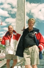 Professor Laurence R. Young (left) and Senior Research Engineer Charles M. Oman, both of aeronautics and astronautics, have applied principles learned by studying space sickness in astronauts to common motion sickness in travelers.
