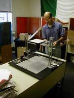 Roberto Accorsi, a doctoral candidate in nuclear engineering, uses a Coded Aperture Camera for medical imaging.