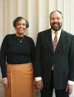 Black Achiever awardees Evette M. Layne, director of the MIT/Wellesley Upward Bound Program, and Associate Dean Arnold R. Henderson Jr.