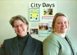 The Public Service Center (PSC) has new leadership. Director Sally Susnowitz (left) came from a similar position at the University of Colorado at Boulder; Assistant Director Jill Soucy (right) has been with the PSC since September 1999.