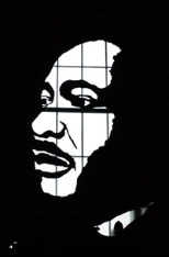 This silhouette of Dr. Martin Luther King Jr. is part of the Lobby 10 installation in his honor.