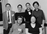 Biology department awards were made to (back row, left to right) Dobrin        Draganov, Tara Mullaney, Elissa M. Schwartzfarb, Stacy Chen, (front row, left to right) Tetsuya Matsuguchi and Cindy Ku.